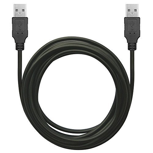 7ft Black USB 2.0 Cable - Superspeed Type A Male to Male, 24/28AWG for fast data transfer. Perfect for your devices!