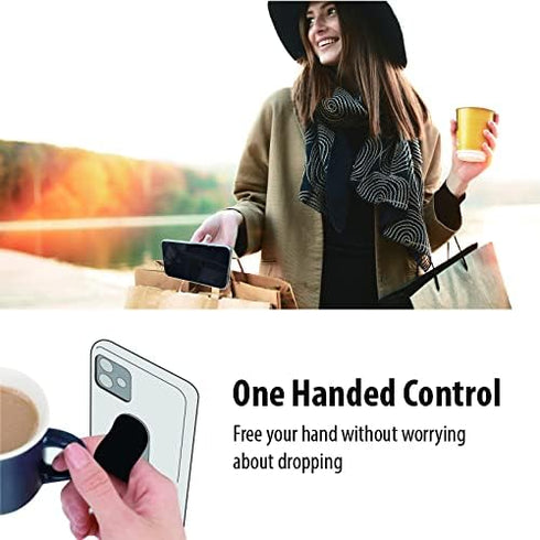 Momostick Flatstick, Cell Phone Finger Grip Strap Holder for Hand, Compatible with Most Smartphones
