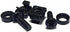Monoprice M6 16mm (50 Sets) 12/24 x Server Rack Mount Cage Nuts, Screws and Washers Zinc Plated, Black, for Cabinet