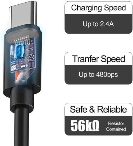 Fast Charger with USB Type C 4FT Cable & OTG Adapter for Samsung Galaxy S9/S9 Plus/S8/S8 Plus/S10/S10e/Note 8/9