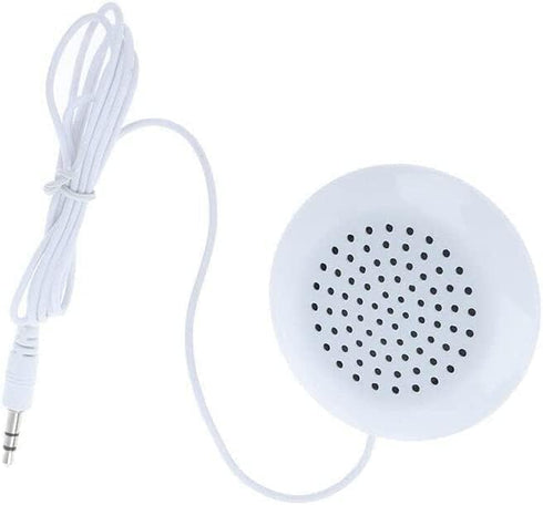 Pillow Speaker, Portable 3.5mm Mini Pillow Stereo Outdoor Speaker for iOS, iOS, iOS, MP3, MP4, Android, CD Player etc,- White
