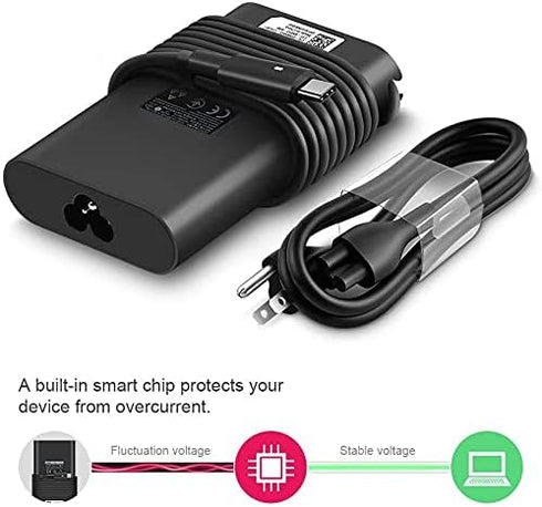 New 65W 45W USB-C Charger for Dell Latitude 5320 Laptop, 20V 2.25A 3.25A Power Supply Adapter Cord
