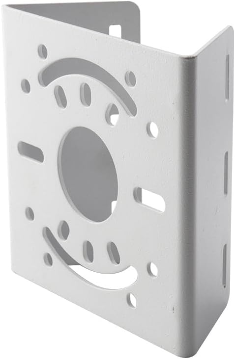 Universal Security Camera Vertical Pole Mount Bracket, Solid Metal Adapter with 3 Loops for CCTV Cameras