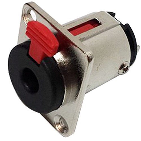 CESS 6.35mm 1/4 Inch Female Stereo TRS Audio Socket Jack Connector, Panel/Chassis Mount (2 Pack)