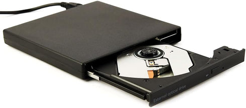 gingo 11/10/8/7 External CD DVD Drive Player, USB Slim Portable CD-ROM DVD+/-RW Drive Recorder CD Burner Reader Writer