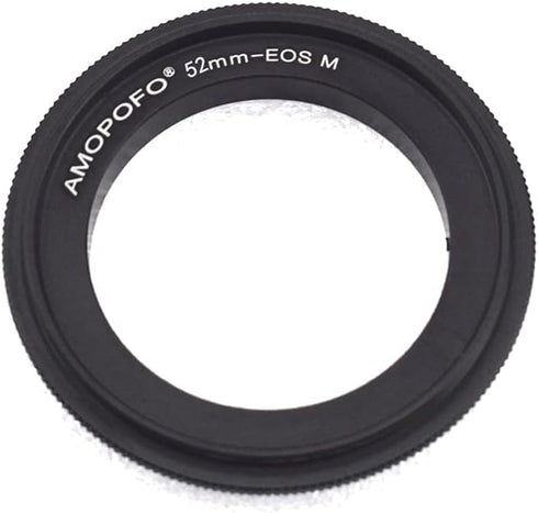 AMOPOFO 52mm-EOS M Macro Reverse Mount Adapter Ring,& for Canon EOS M Mount