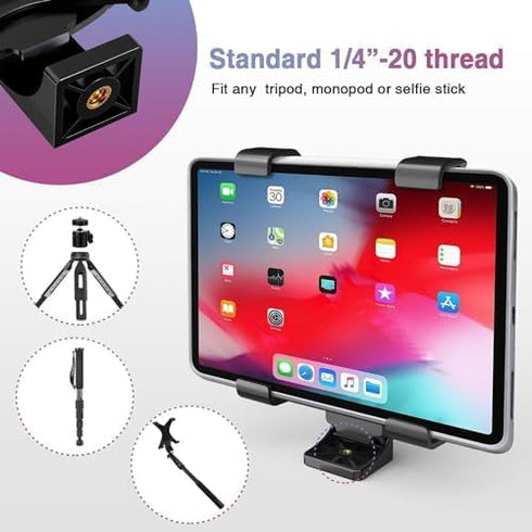 Acuvar Universal Tablet Mount and Smartphone Holder for All Tablets and Smartphones (10) + Ball Head