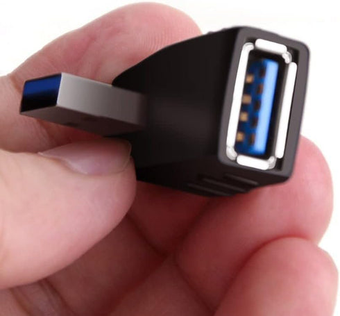 USB 3.0 Adapter 90 Degree Male to Female Coupler Connector Plug Left Angle and Right Angle