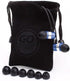 GOgroove AudiOHM HF Earbud Headphones (Blue) with Mic, Deep Bass, Noise Isolation, Ergonomic Fit & Durable Alloy