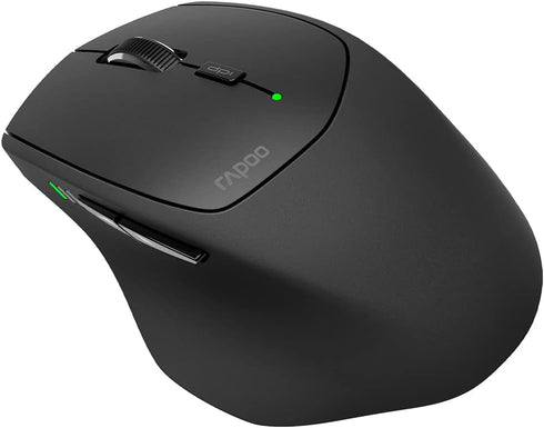 Rapoo Multi-Device Wireless Mouse, Bluetooth 5.0/3.0 + 2.4GHz Optical Mouse with USB Nano Receiver, Ergonomic