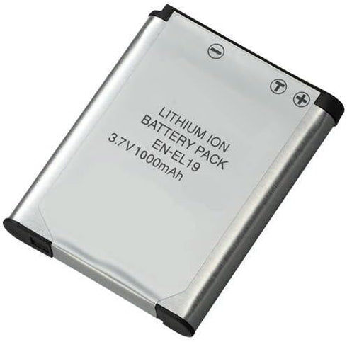 Nikon Coolpix S4100 Digital Camera Battery Lithium-Ion (1000 mAh 3.7V) - Replacement for Nikon EN-EL19 Battery