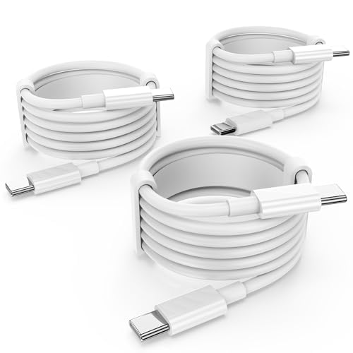 USB C to USB C Charging Cable 3Pack 6ft 60W, Fast Charge Cord for iPhone 15 Pro Max Plus, Samsung S23