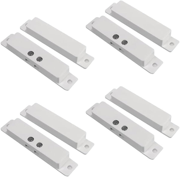 4 Sets NC Wired Door Alarm Magnetic Contact Sensor with Double Side Tape