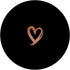PopSockets Standard PopGrip Rose Minimalist Heart Black