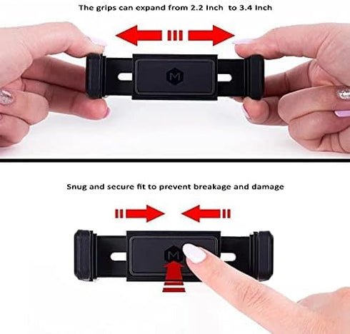 One Touch Grip Air Vent Mount, Universal Car Phone Holder, Quick Grip Design for All Mobile Phones