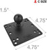 RAM Mounts 100x100mm VESA Plate with C Size 1.5" Ball, Model RAM-246U