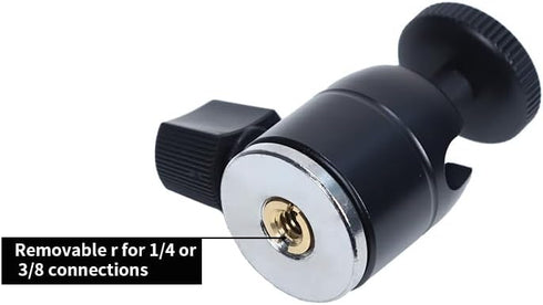 AFEFT 360 1/4" Mini Ball Head Hot Shoe Adapter, Swivel Thread Camera Mount for DSLR, Tripod, Monitor, LED Video Light
