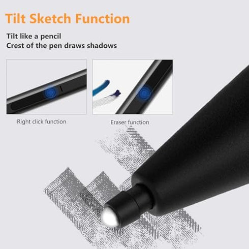 Stylus Pen Tilt Pen - MPP2.0 Rechargeable Active Pen with 4096 Pressure Sensitivity for HP X360 Spectre, Envy, X360
