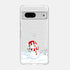 Blingy's Cute Winter Snowman Style Case for Google Pixel 7 Pro, Holiday Christmas Design Transparent Soft TPU (Snowman)