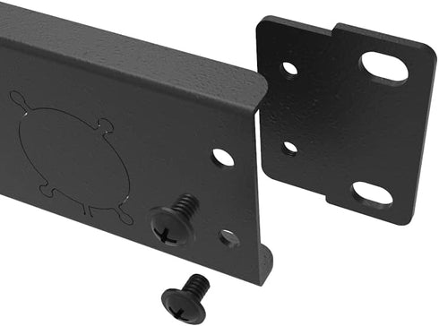 Jingchengmei 12 Port Hinged Patch Panel - 1U 19" Rack Mount D-Type Connectors, Black (H1U12D)