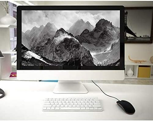 Wired Mouse, USB Wired Computer Mouse for Right or Left Hand, Ergonomic for PC, Laptop, Mac (Black)