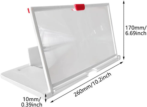 Kakalote 12'' 3D Phone Screen Magnifier Amplifier, Foldable Phone Stand HD Mobilephone Magnifier Projector Screen