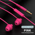 TM Super Mini Total Soft Silicon Earbuds Headphones with Mic for Cellphones, Pink