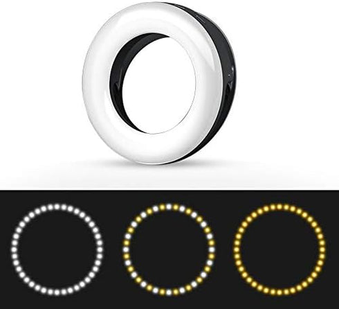 XINBAOHONG 40 Selfie Ring Light Rechargeable Portable Clip-on Selfie Fill Light with LED for Smart Phone Photography