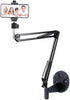 10'' Ring Light Wall Mount Phone Holder - Compatible with iPhone 15 14 13 12 11 and Samsung Cell Phones