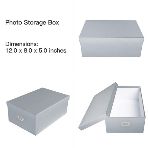 novelinks Photo Case 4" x 6" Photo Storage Box - 10 Inner Picture Storage Container Photo Organizer Case Picture Box Storage Photo Craft Keeper (White) by novelinks
