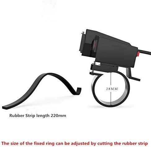 MASO Motorbike Dual USB 5V 3.1A Phone Charger & Voltmeter with Switch, Waterproof Handlebar Mount Motorcycle USB Phone