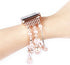 GEMEK Compatible Apple Watch Band 38/40/41mm, Rose Gold Women Pearl Bracelet Strap (Pink)