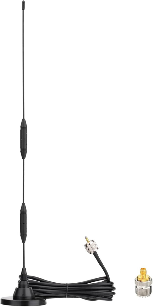 Eightwood Car Mobile Ham Radio Antenna High Gain Dual Band VHF UHF 136-174MHz