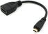Generic 1pcs 15CM 1080P Mini hdmi Adapter, HDMI Type D to Mini HDMI Female Extension Cable, HDMI Public to HDMI Mother
