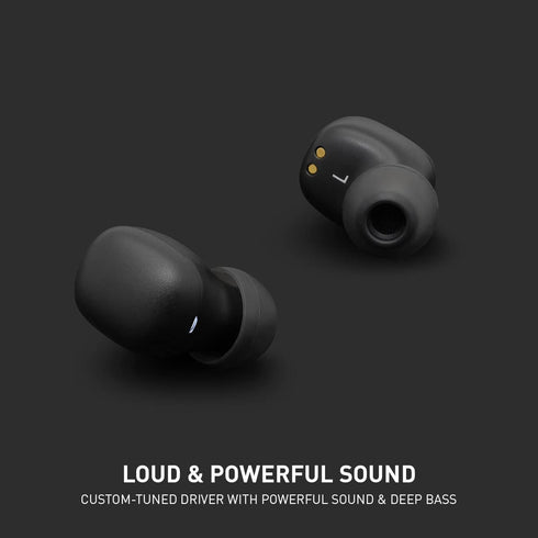 Wireless Ear Buds for Small Ears, 2.5g Lightweight Mini Earbuds, Cute Colors for Women & Kids, Bluetooth 5.3 - Black