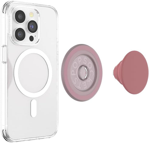 PopSockets Phone Grip - Clay Soft Touch, Compatible with MagSafe, Expanding Kickstand, Adapter Ring Included