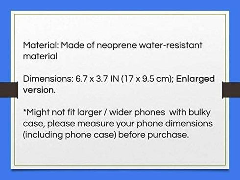 Tainada Shockproof Smartphone Neoprene Sleeve Carry Bag, Pouch with Neck Lanyard for iPhone and Samsung