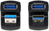 cablecc 1 Set Up & Down Angled USB 3.0 Adapter, A Male to Female Extension, 180 Degree