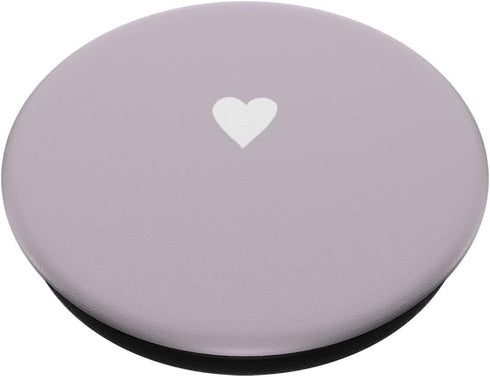 Lavender Purple Cute Hand Drawn Heart Minimalist Digital Art PopSockets Standard PopGrip
