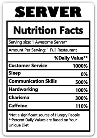 Sticker Mine Server Nutrition Facts Funny Sticker - 3" Laptop Sticker - Waterproof Vinyl