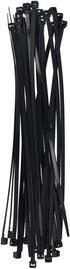 Heyiarbeit Cable Zip Ties, 200mm Long Eco-Friendly Nylon Plastic Black Wire Tie Wraps for Home Office, 100pcs