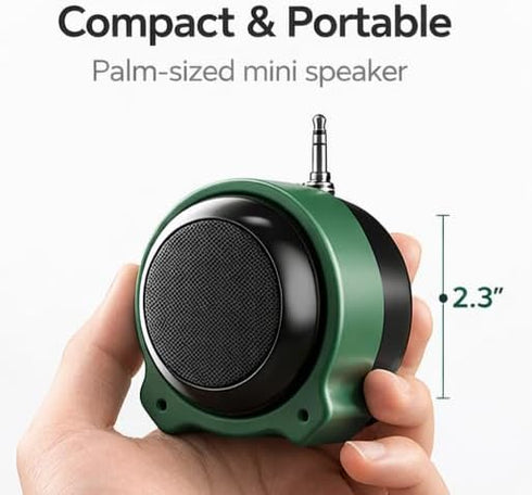 Digipure 3.5mm 5W Mini Wired Speaker with AUX, Portable Speaker with Built-in Battery, Compact Desktop Audio for Phone
