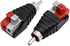 Hakiang 2-Pack Speaker Phono RCA Male to 2 Screw Terminal Female Strip Audio Video Spring Press Type Balum Connector Adapter (RCA M/AV F) by Haokiang