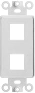 Cmple 2 Port Decorator Wall Plate Insert, 1-Gang Keystone Wall Plate, White