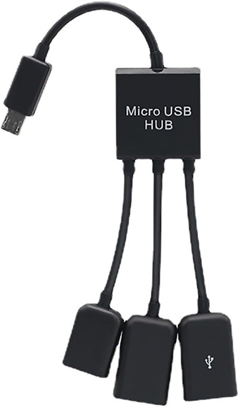 ljhnba 3in1 2 3 USB to OTG Port HUB Cable Splitter Micro-USB Type-C Adapter Converter for Tablet Computer Keyboard