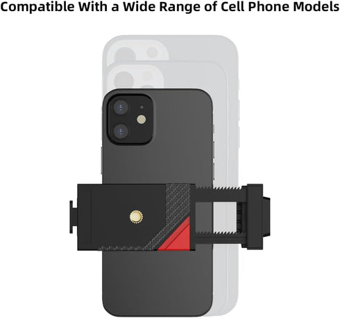 Head-Mounted Mobile Phone Holder, First-Person View Video Bracket with Clip for iPhone, Samsung, All Smartphones