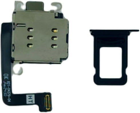 Dual Sim Reader and Sim Tray Compatible with iPhone 15 Black