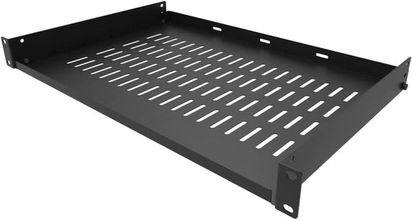 Jingchengmei 1U Disassembled Vented Cantilever Server Rack Mount Shelf 12" Depth for 19-Inch Equipment