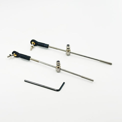 Gracilaria 2PCS (M3 End,M3x100mm RC Boat Push Rod Kit Plastic Tie Rod Ends Ball Joint with Pushrod and Pushrod