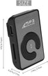 Ruitutedianzi Mp3 8GB Mini Mirror Clip USB Digital Music Player Support SD TF Card Black